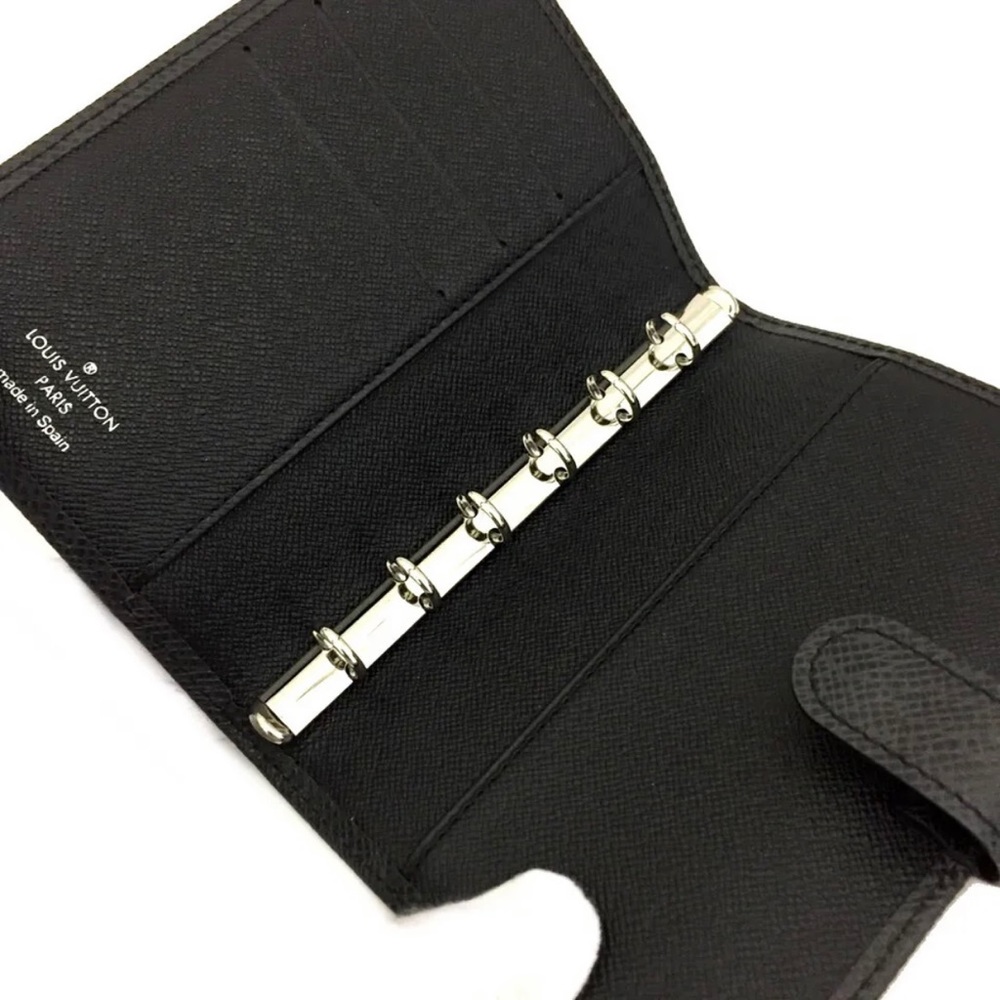 Louis Vuitton Nlack Taiga Agenda PM Leather Notebook Cover - MINT CONDITION! - Picture 5 of 7
